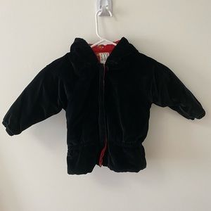 GAP BABY BLACK VELVET JACKET 12-24M